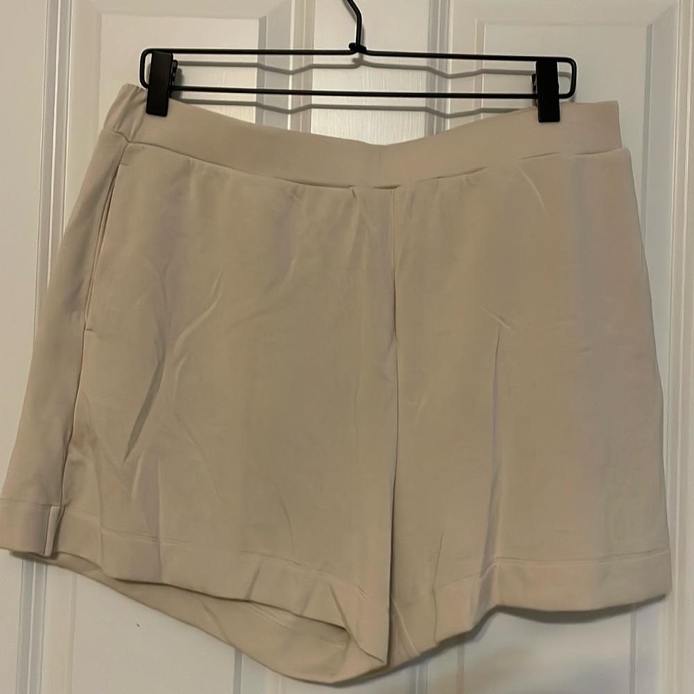 Express tan cotton shorts.
